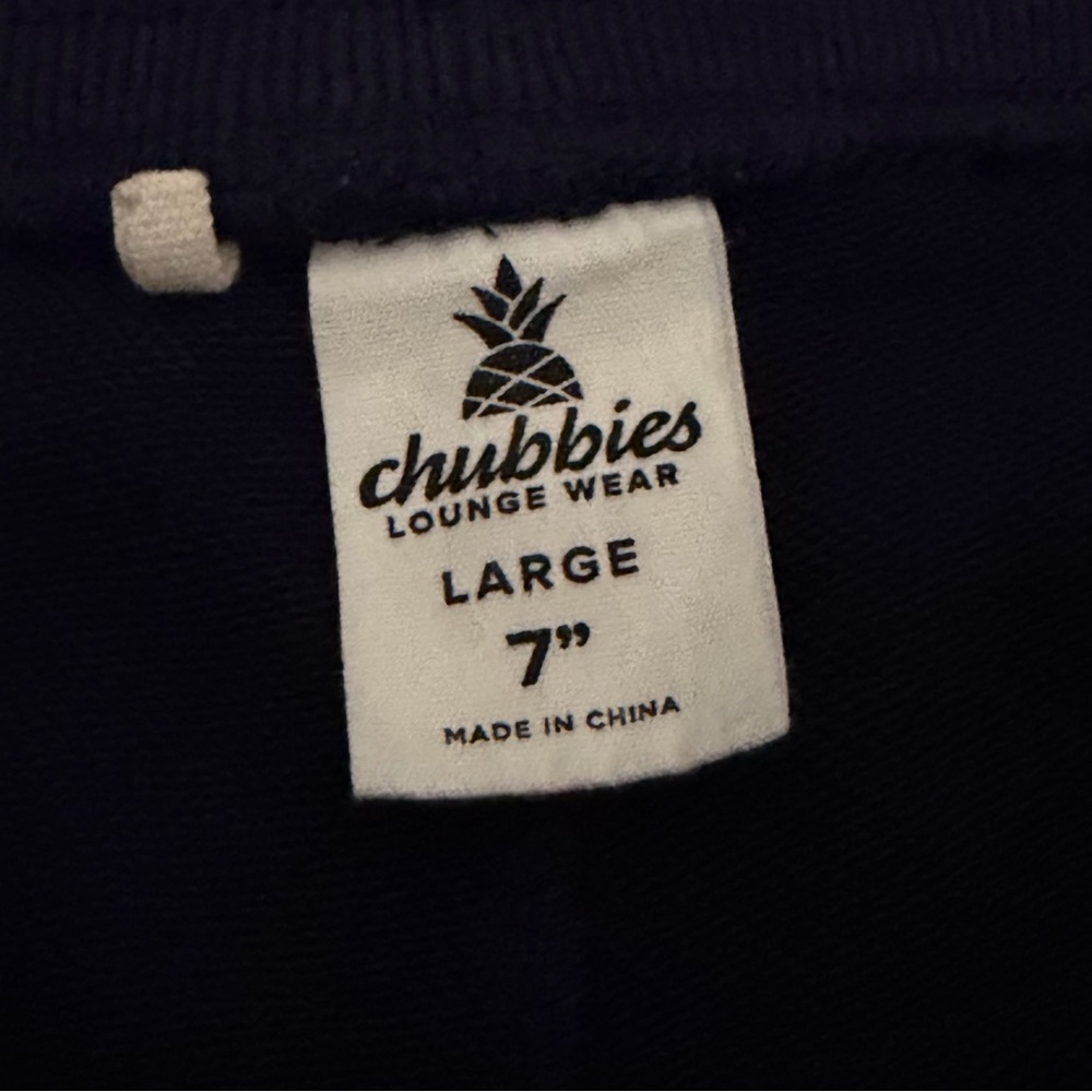 Chubbies Loungewear Navy Blue Terry Drawstring Shorts - Picture 3 of 8